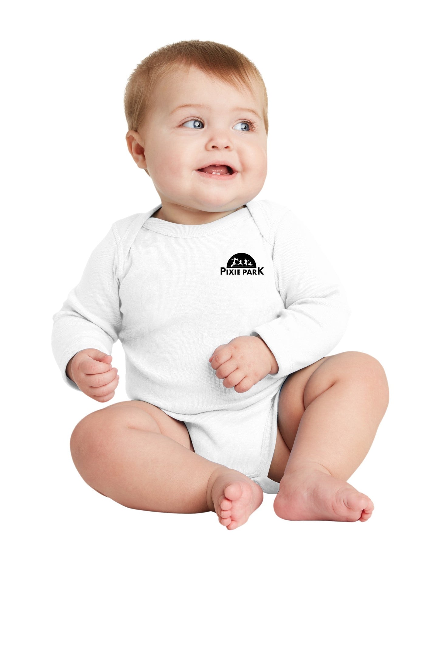 Pixie Park - Rabbit Skins Infant Long Sleeve Baby Bodysuit - White - Newborn